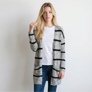 Swell Stripe Long Cardigan Sweater